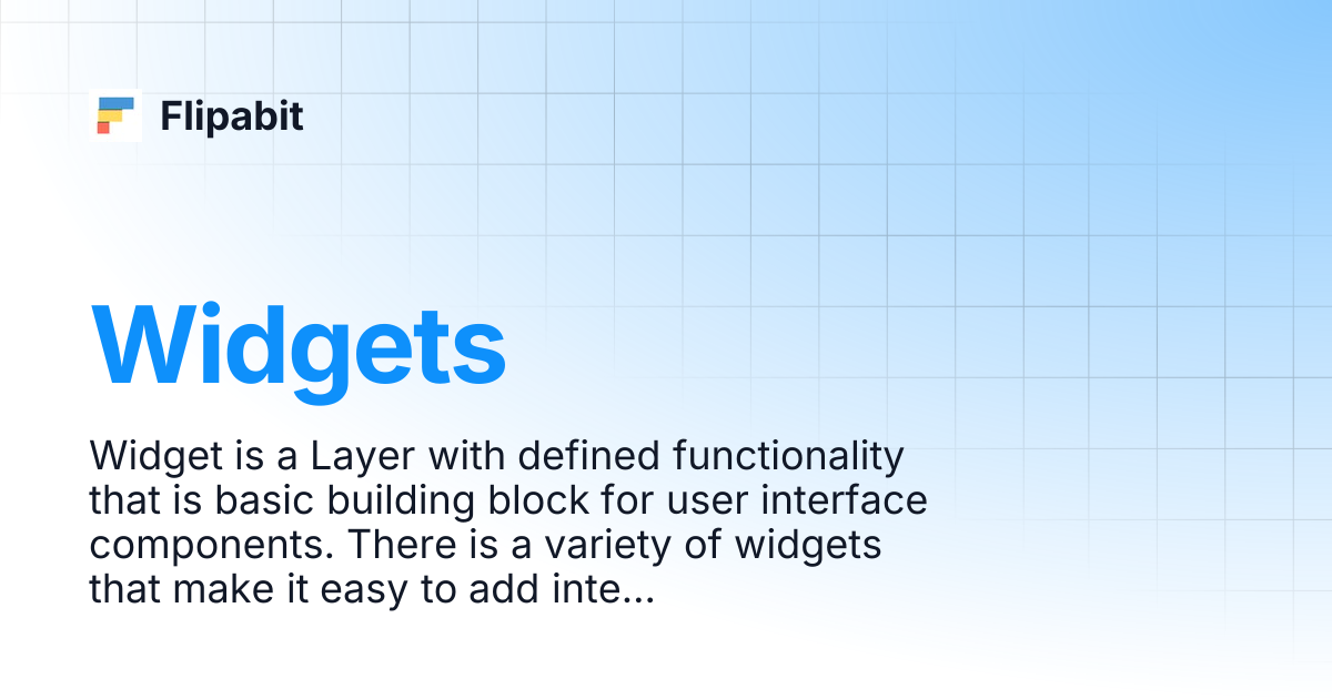 Widgets | Flipabit